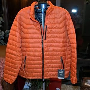 Eddie Bauer Down Thin Puffer orange xxl nwt
